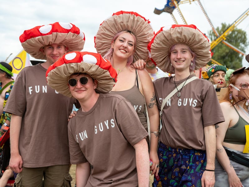 Festival goers taking part in the annual Shambala Carnival. This year’s theme was ‘Pun Intended'. Photo by David Jackson.