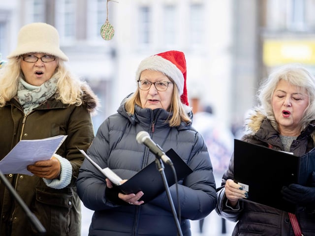 The last of 2024's festivities on the newly refurbished Market Square took place on Saturday December 21, in the form of Christmas carols.