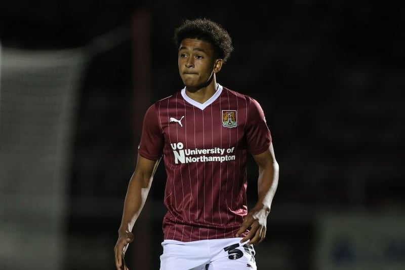 The left-back was one of two 16-year-olds who finished the game for Cobblers... 6