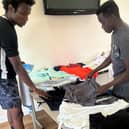 Clothes donated to the users of Football Welcomes All