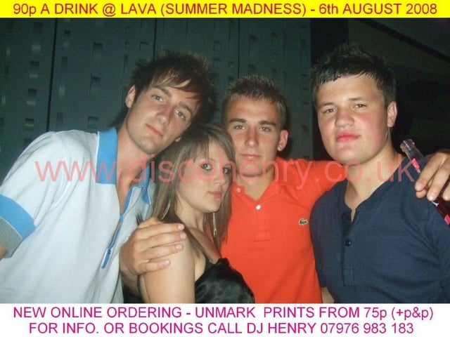 Nostalgic pictures from a 90p a drink night out at Lava in August 2008
