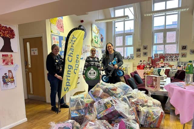 Presents being delivered to The Spring Charity