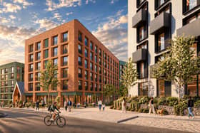 An exclusive computer generated image shows what the site could look like once completed. This is looking at the development from Wellington Street.
