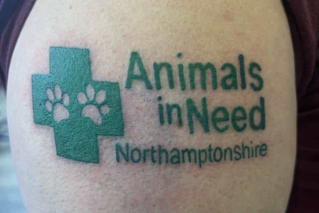 Sanctuary manager Annie Marriott has recently got a tattoo of the charity's logo