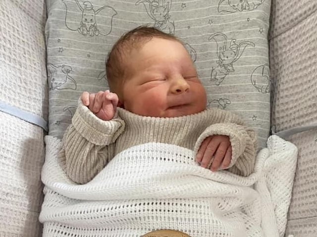 Grayson Lee at 10.01pm on July 26 at Northampton General Hospital, weighing 6lbs 13oz.