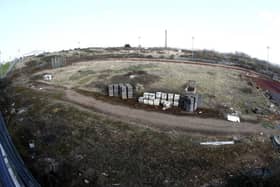 The disused athletics track at Sixfields.
