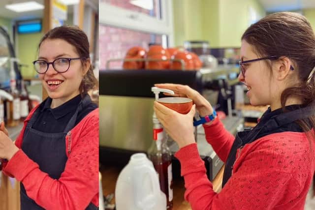 Students are welcomed to work in the cafe, which gives them experience they might not otherwise gain to help them excel in the working world.