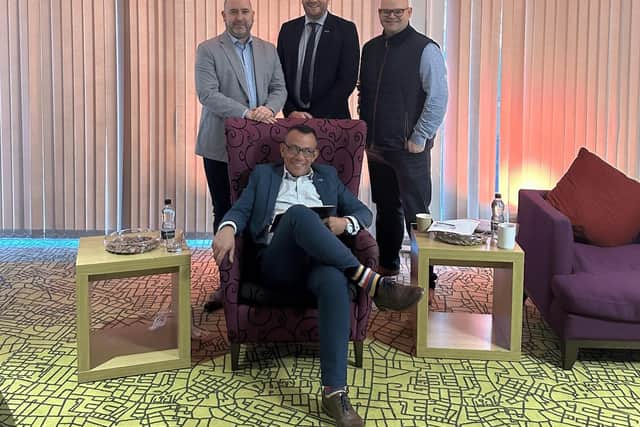 The hotel's 'dragons' - Chris Langsford, James Simpson, Daniel Owens and Simon Smith