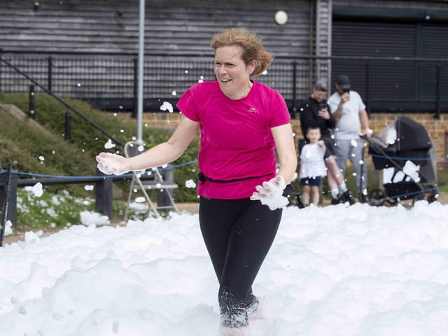 A family-friendly fun run, with water slides and obstacles, took place at Upton Country Park on Saturday (August 12) to raise funds for a Northampton charity.