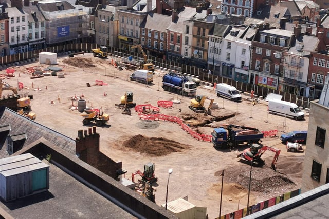 Here's how the site was looking on June 8 from the top of Grosvenor Centre car park.