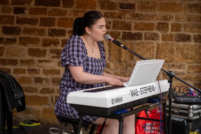 Mae performing at the Northampton Music Festival in 2022. Photo by David Jackson.