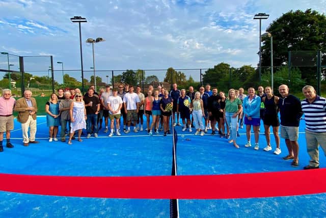 The new padel tennis court at Northampton County Lawn Tennis Club in Weston Favell Village is now officially open