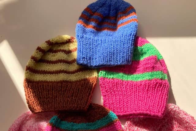 Knitted items for baby boutique