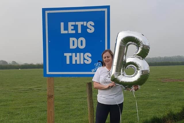 The skydive raised more than £1,500 for brain injury charity Headway.