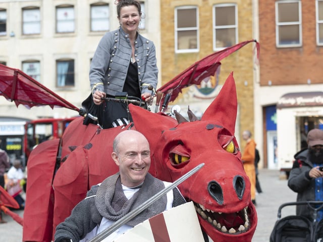 Northampton Town Council hosted a free St George's Day event on the Market Square on April 26, which included many family-friendly, fun activities.