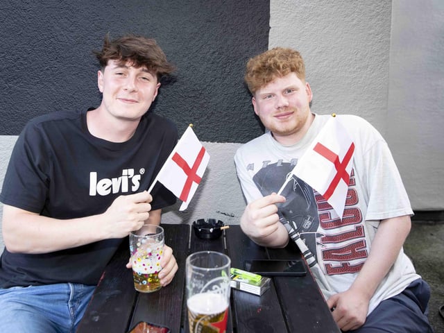 Fans watching on at Thomas A Becket and celebrating as the Lionesses beat Germany to win the tournament in front of a packed Wembley.