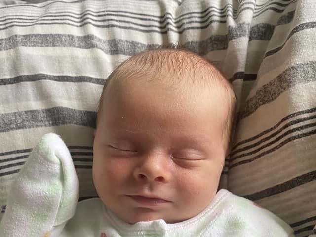 Cecelia Maria Jo born at 9.51am on October 9 at Northampton General Hospital, weighing 7lbs 10oz.