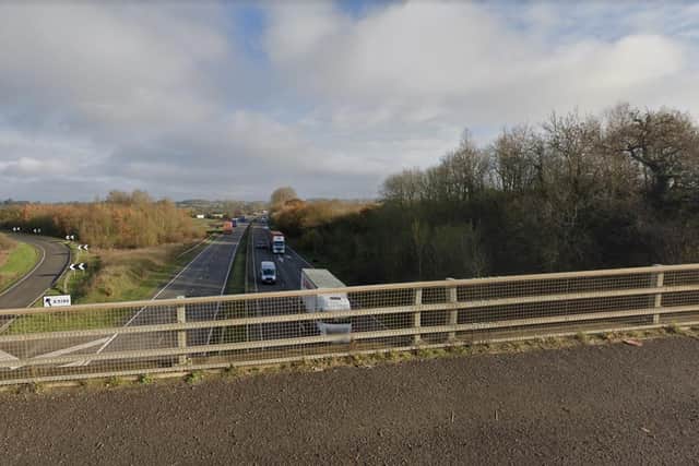 An enforcement van caught dozens of speeders at junction 1 of the A14 in Northamptonshire.