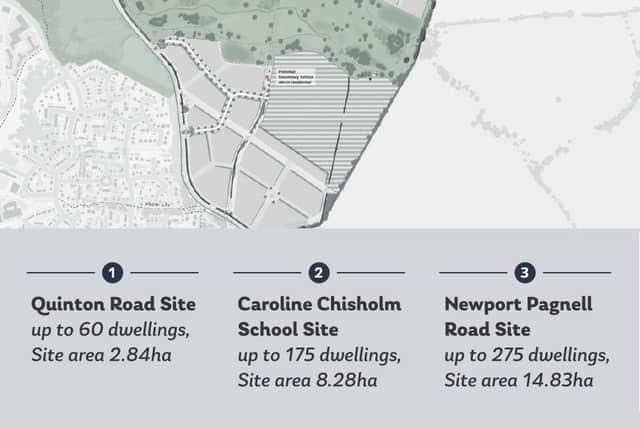 Part of a leaflet which was handed out by developers to residents in the area