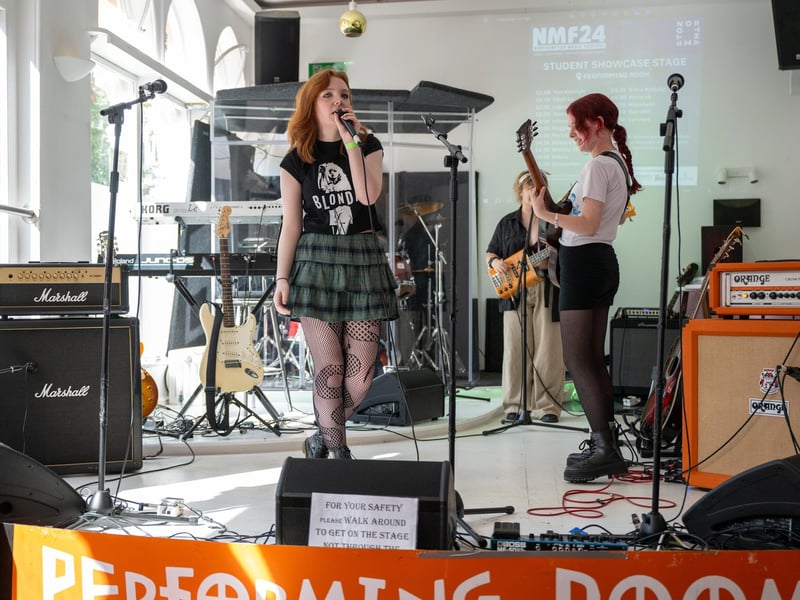 Wishful Thinking performing on the Student Showcase Stage at the Northampton Music Festival on Sunday, September 8, 2024. Photo by David Jackson.