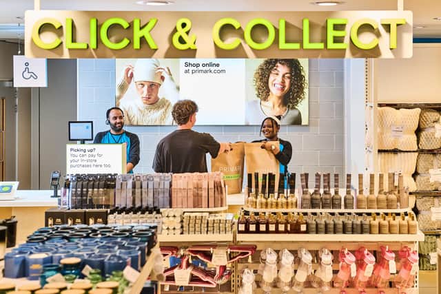 Primark has expanded its click and collect service to Northampton and Corby.