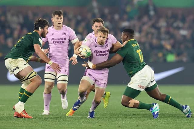 Rory Hutchinson in action for Scotland against South Africa on Saturday