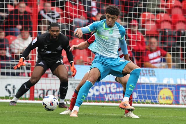 Ethan Wheatley in action against Doncaster. Picture: Pete Norton