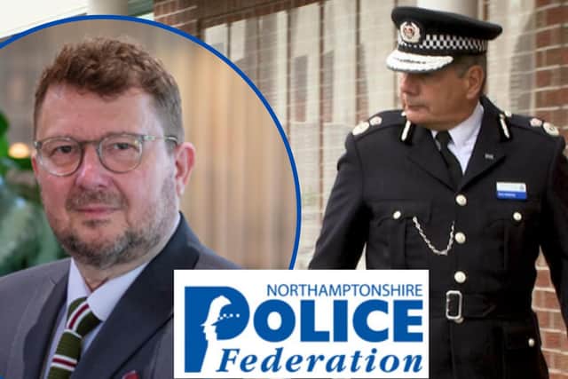 Sam Dobbs (chairman of Northamptonshire Police Federation Nick Adderley - former chief constable of Northamptonshire /National World