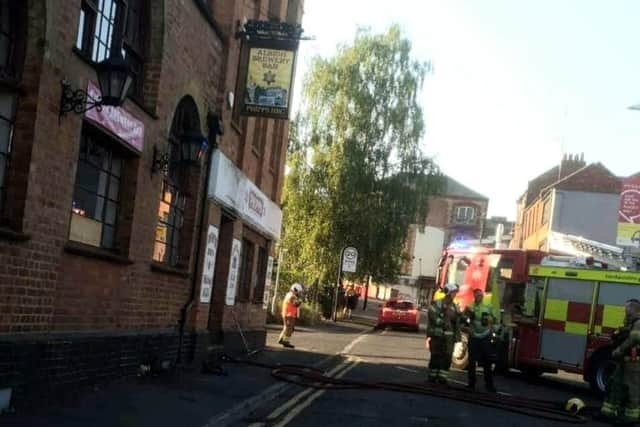 Firefighters were called to a brewery in Northampton to respond to a small fire.