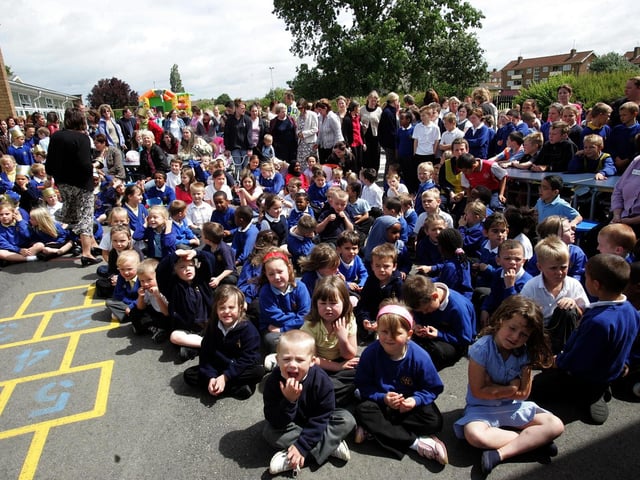 Ribbon cutting at Kings Heath Primary School after a revamp.