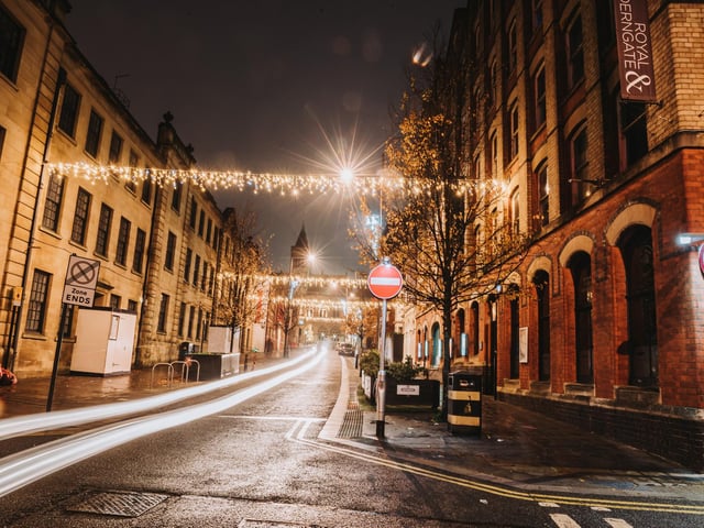 The town centre is looking very festive following the lights switch on.