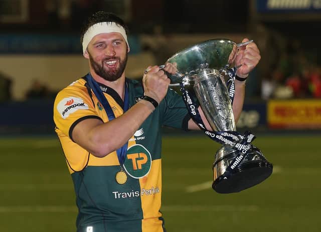 Tom Wood lifted the European Challenge Cup with Saints in 2014