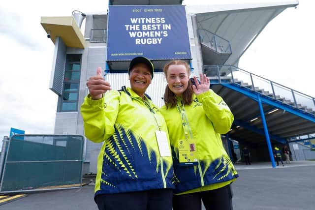 Volunteers at the most recent Women's Rugby World Cup