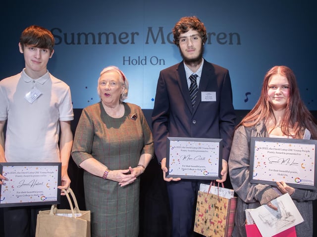 David Laing CBE Young People Poetry Award winners.