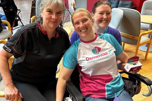 Val Taylor and Emily Wright with Dottie Davies (centre)