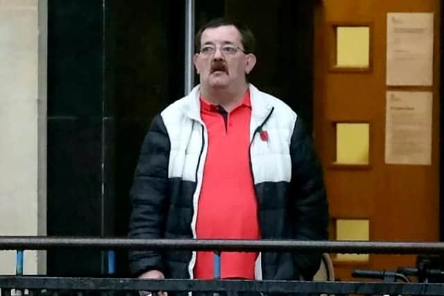 Donald Holdsworth, 57, from Corby outside Northamptons Magistrates' Court on Tuesday.