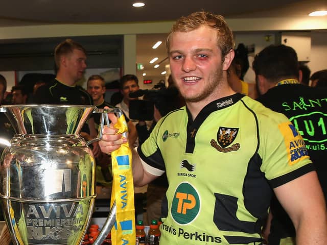 Mike Haywood helped Saints to lift the Premiership title back in 2014
