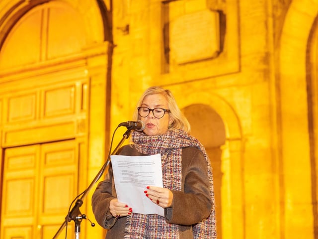 Activists joined the march on Friday November 28 to stand against violence towards women and girls.