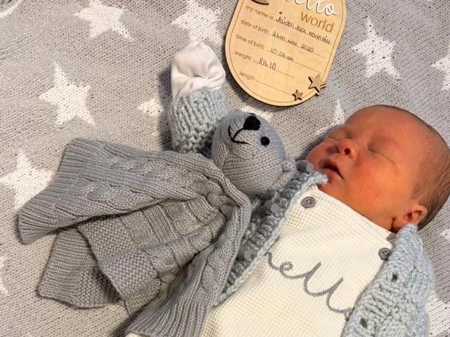 Jaiden Jack born at 10.06am on November 26 at Northampton General Hospital, weighing 8lbs 10oz.