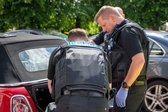 One of three vehicles searched during a Northamptonshire Police ANPR operation on Tuesday