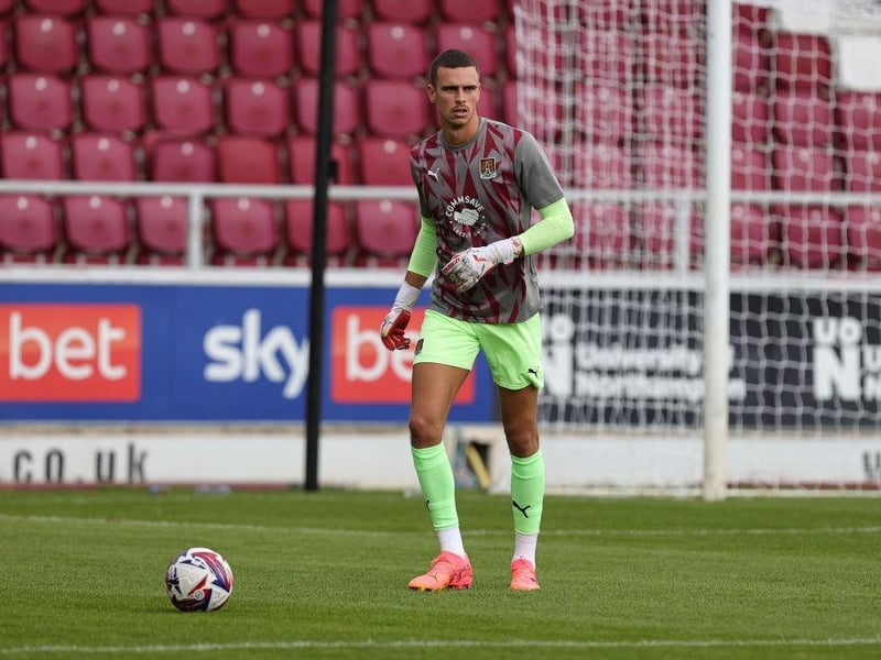 New goalkeeper Nik Tzanev, who played the second half