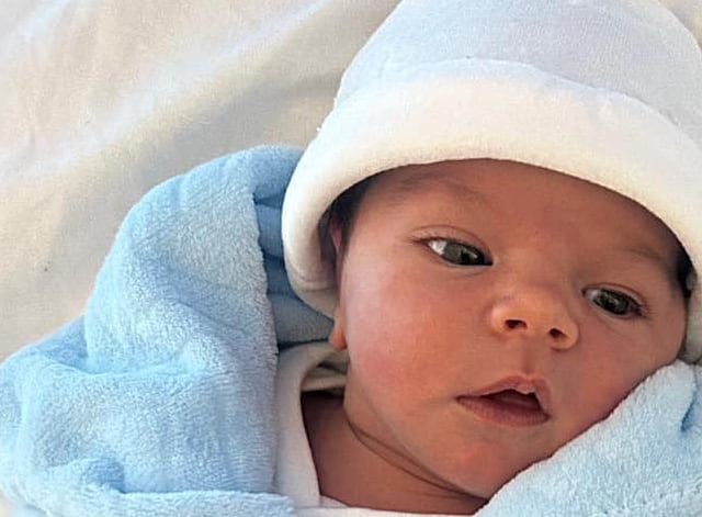Albie Jae born at 5am on September 23, at Northampton General Hospital, weighing 9lbs 2oz.