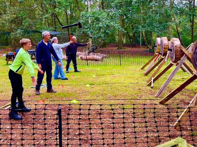 Axe-throwing at Stanwick Lakes