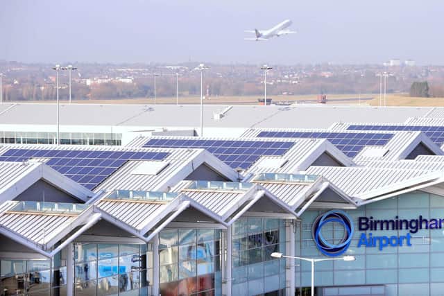 Flights are affected at Birmingham Airport after reports of a "suspicious vehicle". Photo: Facebook/Birmingham Airport.