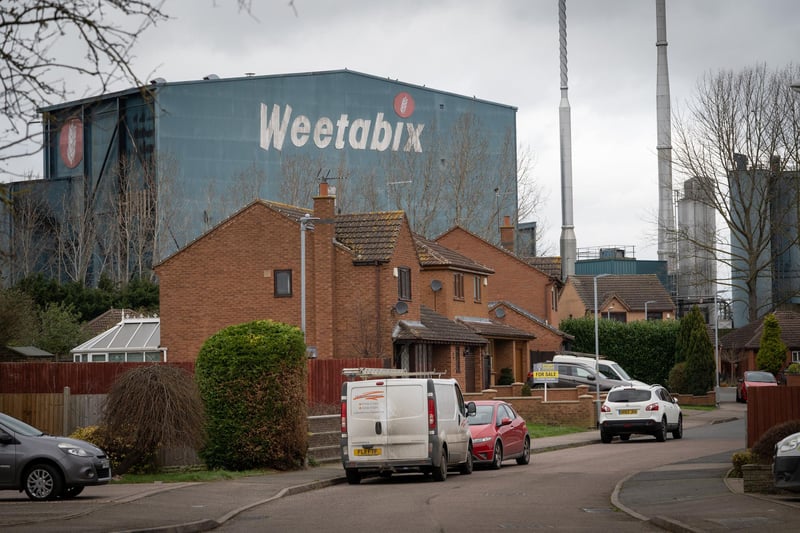The other Weetabix site which towers over Hubble Road