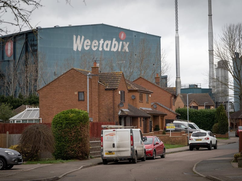 The other Weetabix site which towers over Hubble Road