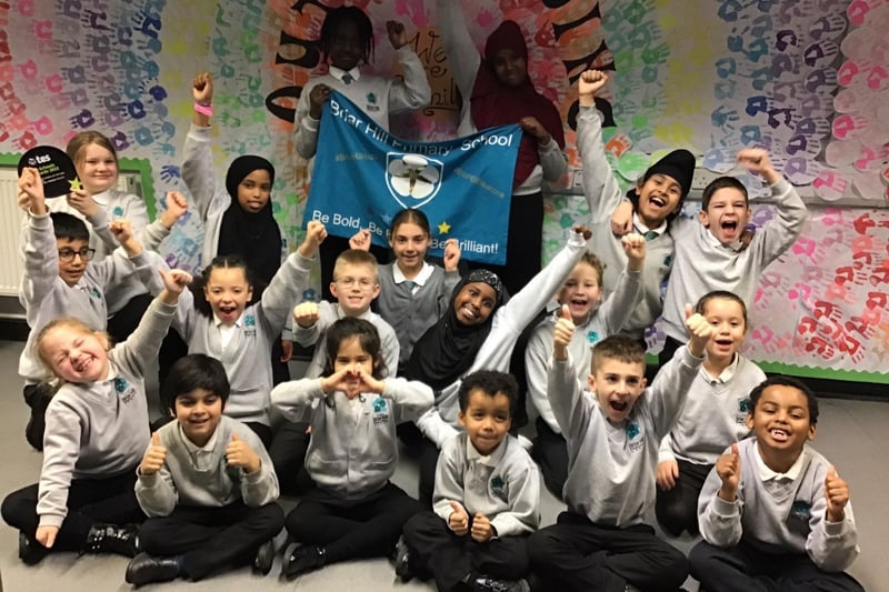 Briar Hill Primary School pupils celebrated their jump from a 'good' to 'outstanding' Ofsted grade earlier this year.