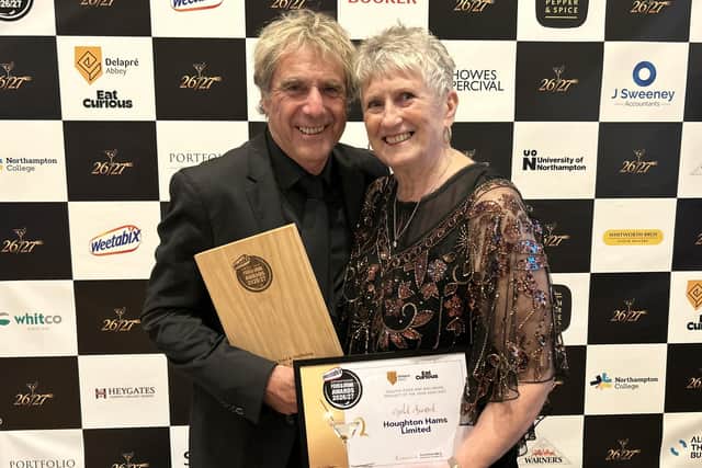 The business’ latest success is that their ‘Houghton Made Without Nitrates Ham’ earned them the title of Healthy Food and Wellbeing Producer of the year at the Weetabix Northamptonshire Food & Drink Awards 2026/27.