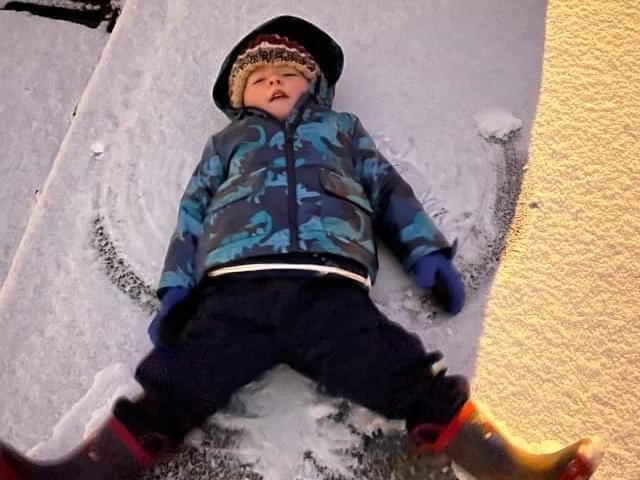 Snow angels at 7am...