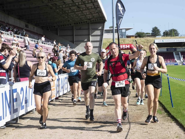 Hundreds of runners took part in the race on Sunday June 25, which started and finished at Sixfields stadium.